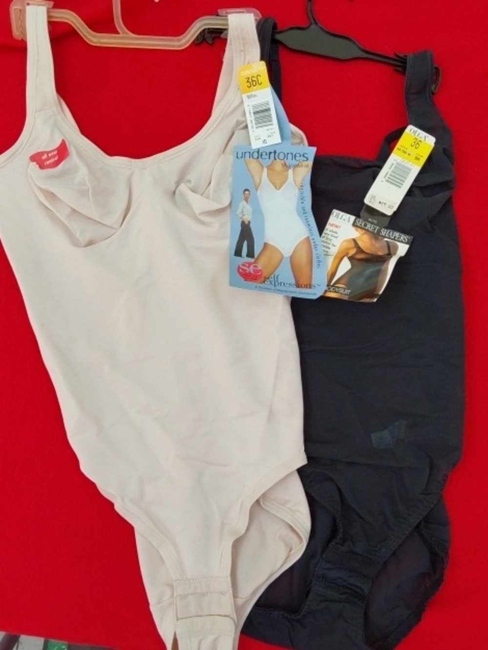 Olga Seamless Shaping Bodysuits - Black and Nude